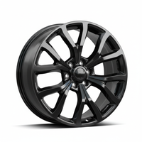 Black alloy wheel with ten spokes